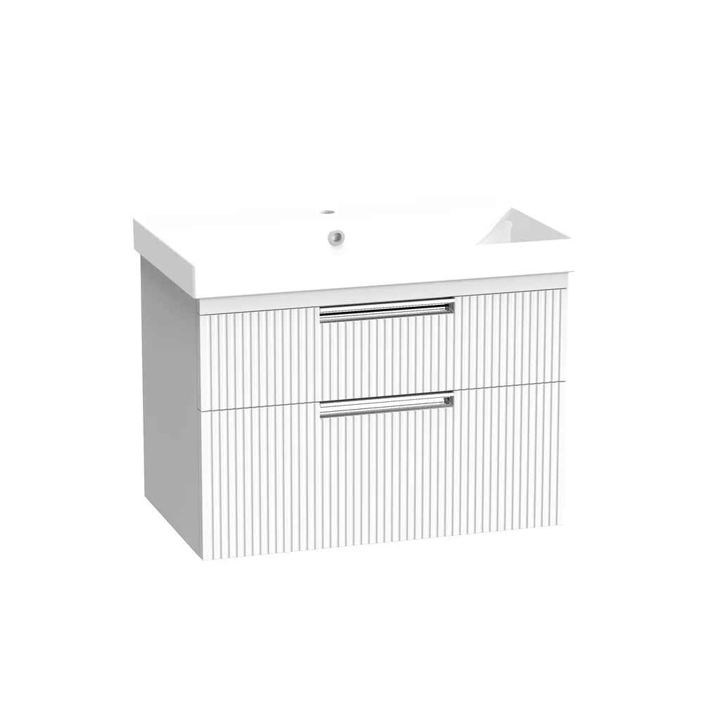 R2 Platform 700 Fluted Wall Mounted Vanity Unit