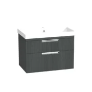 R2 Platform 700 Fluted Wall Mounted Vanity Unit