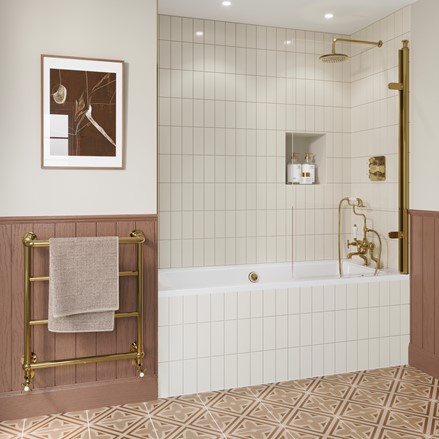 Burlington Bathrooms Classique Hinged Single Bath Screen
