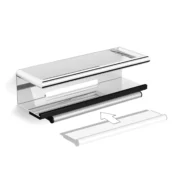 HIB Shower Shelf with Grab Bar and Magnetic Squeegee