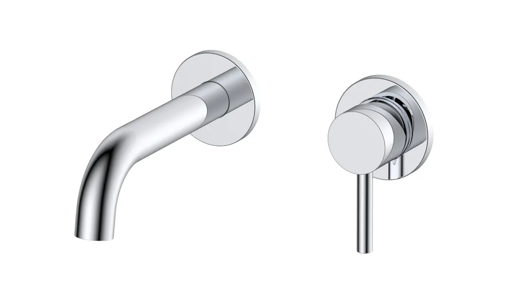 RT Large Giro Chrome Wall Mounted Basin Mixer