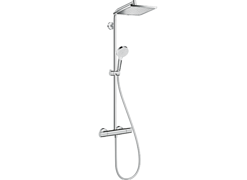 Hansgrohe Crometta E Showerpipe 240 1jet EcoSmart with thermostat