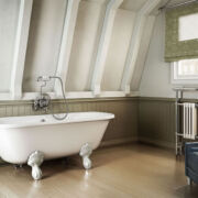 Burlington Bathrooms Avantgarde Back-to-wall 1700 Traditional Bath with Feet
