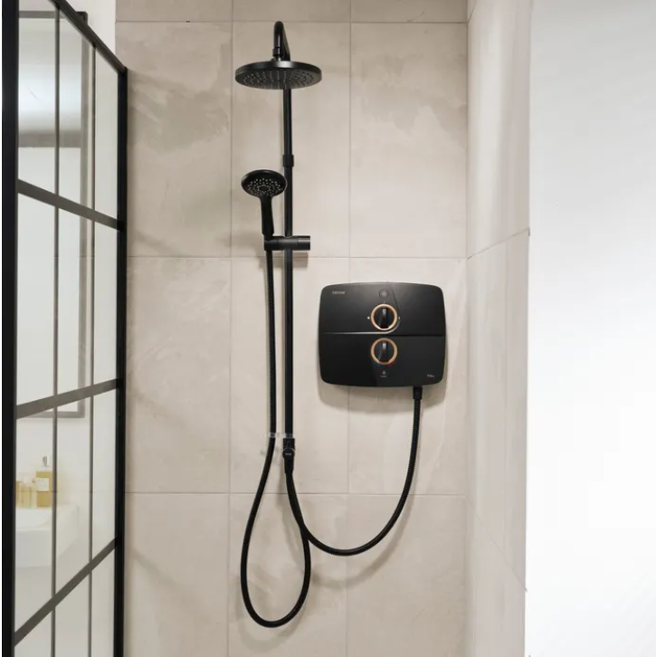 Triton T90SR DuElec® Pumped Electric Shower – Black