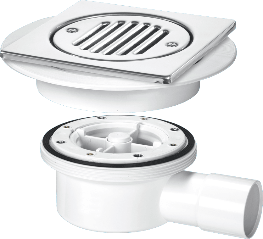 McAlpine Plumbing Two-Piece Valve Shower Gully for Tiled or Stone Floors