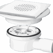 McAlpine Plumbing Two-Piece Valve Shower Gully for Tiled or Stone Floors