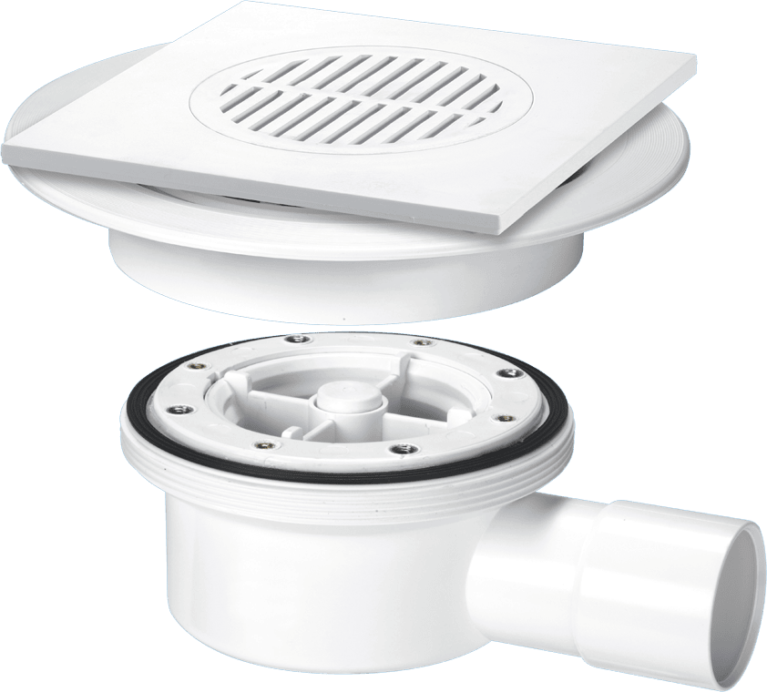 McAlpine Plumbing Two-Piece Valve Shower Gully for Tiled or Stone Floors