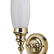 Burlington LED Bathroom Ornate Wall Light & Opal Glass Tube Shade