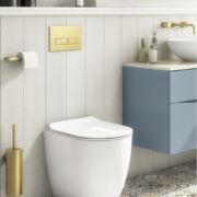 Crosswater Glide II Matt White Back to Wall Rimless Toilet & Soft Close Seat