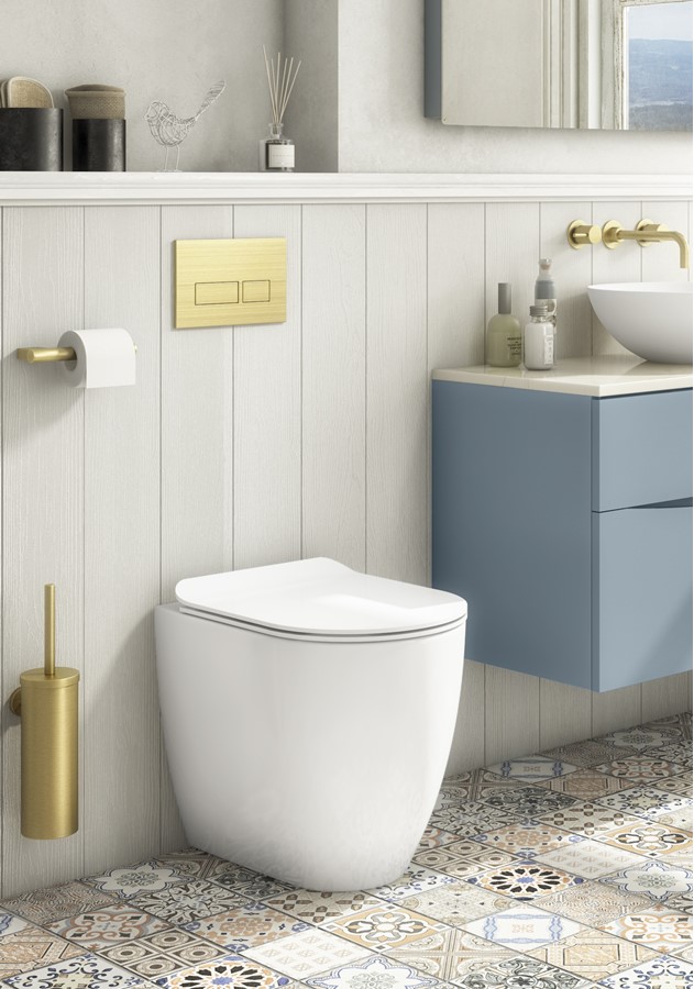 Crosswater Glide II Matt White Back to Wall Rimless Toilet & Soft Close Seat