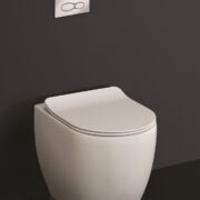 Crosswater Glide II Matt White Back to Wall Rimless Toilet & Soft Close Seat