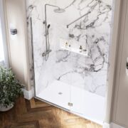 Image Showers i9 Wetroom Shower Screen with 300mm Hinged Flipper Panel