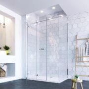 Flair ORO Bifold Door with Ultra Frameless Corner Side Panel