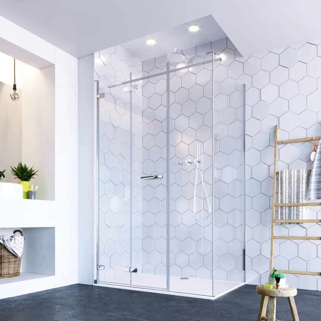 Flair ORO Bifold Door with Ultra Frameless Corner Side Panel