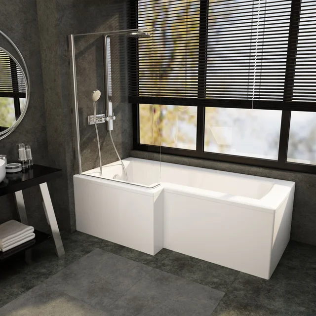 Matrix Bathrooms L Shaped Shower Bath
