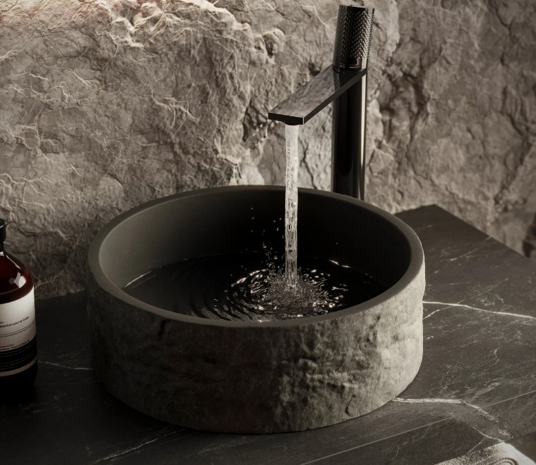 HIB Petro Stone Effect Concrete Vessel Basin